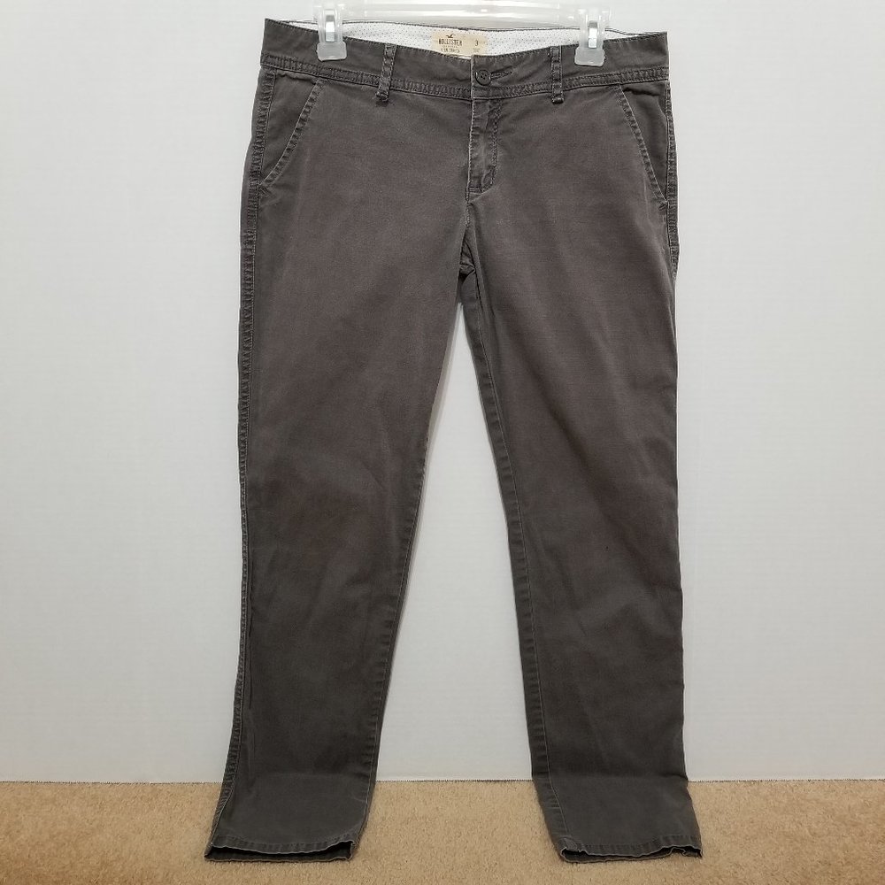 Hollister pants 3 slim skinny twill chino so cal stretch irregular uniform work